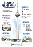 Vorschau - Arbeitsblätter - Lernposter + Arbeitsblatt "Berliner Fernsehturm" + Onlineübung & MP3 + Mindmap + Infografik - Deckblatt