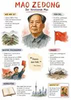Vorschau - Arbeitsblätter - Lernplakat + Arbeitsblätter zum Thema "Mao Zedong" + Lösung & MP3 + Mindmap + Infografik - Deckblatt