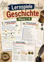 Vorschau - Arbeitsblätter - Lernspiele Geschichte Klasse 7–8 | 5 abwechslungsreiche Arbeitsblätter - Deckblatt