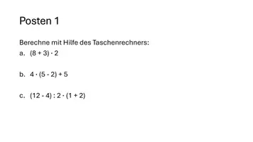 Vorschau - Stationenlernen - Postenlauf Taschenrechner kennen lernen - Seite 1