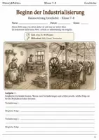 Vorschau - Arbeitsblätter - Basisscreening Industrialisierung Klasse 7–8 - Deckblatt