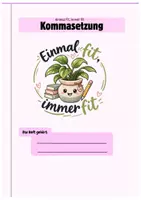 Vorschau - Arbeitsblätter - Übungsheft - Kommasetzung - Deckblatt