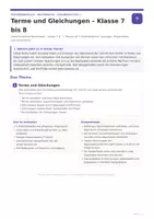 Vorschau - Unterrichtsreihen - Terme und Gleichungen Klasse 7–8 | Lineare Gleichungen | Arbeitsblätter mit Lösungen - Seite 1