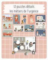 Aperçu - Feuilles d'exercices - 23. 12 puzzles détails - pompiers, police, médecins et vétérinaires - Page de couverture