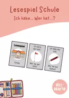 Vorschau - Spiele - Lesespiel - "Ich habe.. Wer hat..?" - Schule - Deckblatt