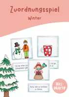 Vorschau - Spiele - Zuordnungsspiel - Winter (Freiarbeit - Lesen) - Deckblatt