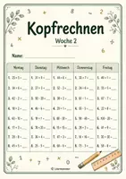 Vorschau - Arbeitsblätter - Kopfrechnen 6 Wochen Training - Seite 3