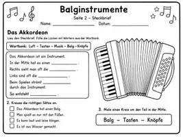 Vorschau - Stundenentwürfe - Balginstrumente & Akkordeon entdecken – Lesen, Schreiben, Reime & Rechnen | 9 Arbeitsblätter + Lösungen | 1.–3. Klasse - Seite 2