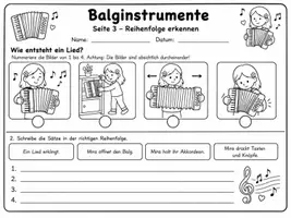 Vorschau - Stundenentwürfe - Balginstrumente & Akkordeon entdecken – Lesen, Schreiben, Reime & Rechnen | 9 Arbeitsblätter + Lösungen | 1.–3. Klasse - Seite 3