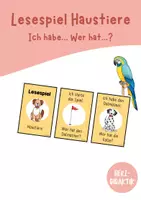 Vorschau - Spiele - Lesespiel - "Ich habe... Wer hat...? - Haustiere - Deckblatt