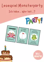 Vorschau - Spiele - Lesespiel - "Ich habe... Wer hat...? - Monsterparty - Deckblatt