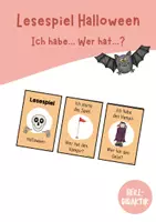 Vorschau - Spiele - Lesespiel "Ich habe... Wer hat...?" - Halloween - Deckblatt