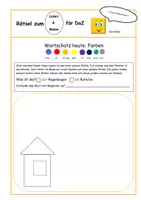 Vorschau - Arbeitsblätter - Klaro Materialpaket Rätsel lies und male 3fach diff - Seite 1