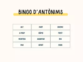 Vista previa - Juegos / Gamificación - BINGO D ANTONIMS I SINONIMS - página 3