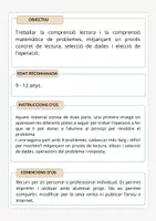 Vista previa - Refuerzo / NEE / Materiales de apoyo - Problemes matemàtics 2 - página 1