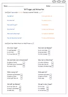 Vorschau - Unterrichtsreihen - Fragewörter / W-Fragen - Fragen und Antworten - Seite 1