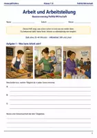 Vorschau - Arbeitsblätter - Arbeit und Arbeitsteilung Politik Basisscreening Klasse 7–8 - Deckblatt