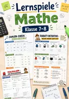 Vorschau - Spiele - Lernspiele Mathe Klasse 7–8 | 5 abwechslungsreiche Arbeitsblätter zum selbstständigen Üben - Deckblatt