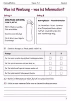 Vorschau - Arbeitsblätter - Basisscreening Deutsch Werbung Klasse 7–8 - Seite 2