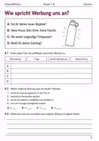 Vorschau - Arbeitsblätter - Basisscreening Deutsch Werbung Klasse 7–8 - Seite 3
