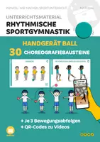 Vorschau - Stationenlernen - Rhythmische Sportgymnastik Ball 30 Karten - Deckblatt
