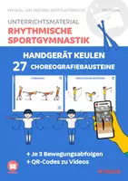 Vorschau - Stationenlernen - Keulen — Rhythmische Sportgymnastik Keulen 27 Karten - Deckblatt