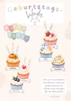 Vorschau - Mal- und Bastelvorlagen - Geburtstagskalender: Muffins zum Beschriften - Deckblatt