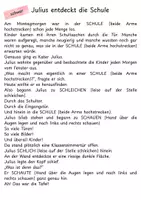 Vorschau - Mal- und Bastelvorlagen - Bewegungsgeschichte Schulanfang – Kater Julius entdeckt die Schule - 2-fach differenziert - Seite 3
