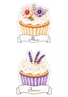 Vorschau - Mal- und Bastelvorlagen - Geburtstagskalender: Muffins zum Beschriften - Seite 3