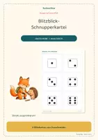 Vorschau - Unterrichtsreihen - Blitzblick-Schnupper-Kartei Klasse-1 GRATIS Finn-der-Schulfuchs - Deckblatt