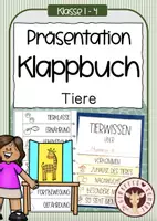 Vorschau - Unterrichtsreihen - Tiere Sachunterricht – Klappbuch & Lapbook mit Selbsteinschätzung - Deckblatt