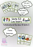 Vorschau - Präsentationen/Tafelbilder - Dis donc 5! - Unité 3 "les loisirs" - Tafelmaterial - Deckblatt