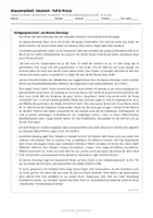 Vorschau - Arbeitsblätter - Klassenarbeit Deutsch: Borchert „An diesem Dienstag" – Kurzgeschichte analysieren mit Lösungen | Klasse 9/10 RS BW - Seite 1
