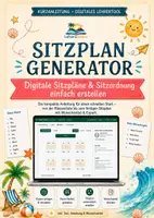Vorschau - Lehrpläne/Lehrermaterial - Sitzplan Generator: Sitzplan & Sitzordnung in Minuten automatisch erstellen – digitales Lehrertool mit Schülerwünschen, Wunschzettel & Drag-and-drop | Sitzplaner mit Reihen, Gruppentische, U-Form, freier Raumplan - Deckblatt