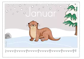 Vorschau - Anderer Materialtyp - Geburtstagskalender Otter - Seite 1