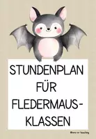 Vorschau - Merkblätter - Fledermausklasse: Stundenplan editierbar Klassenorga Schuljahresbeginn - Seite 1