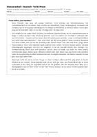 Vorschau - Arbeitsblätter - Klassenarbeit Deutsch: Kafka „Der Nachbar" – Kurzprosa analysieren mit Lösungen | Klasse 9/10 RS BW - Seite 1
