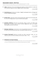 Vorschau - Arbeitsblätter - Klassenarbeit Deutsch: Kafka „Der Nachbar" – Kurzprosa analysieren mit Lösungen | Klasse 9/10 RS BW - Seite 3