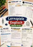 Vorschau - Arbeitsblätter - Lernspiele Englisch Klasse 11–12 | 5 abwechslungsreiche Arbeitsblätter für die Oberstufe - Deckblatt