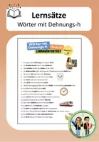 Vorschau - Arbeitsblätter - Lernsätze - Wörter mit Dehnungs-h - Deckblatt