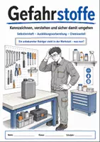 Vorschau - Stundenentwürfe - Tageslernsituation: Gefahrstoffe sicher im Griff – 30-seitiges Selbstlernheft zu GHS, Etiketten & Arbeitsschutz inkl. Lösungen | Berufskolleg / AV - Deckblatt