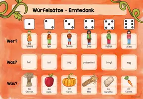 Vorschau - Aufgabenkarten - Würfelsätze - Würfeln & Schreiben (Herbst) - Seite 3