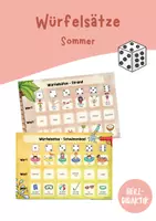 Vorschau - Aufgabenkarten - Würfelsätze - Würfeln & Schreiben (Sommer) - Deckblatt