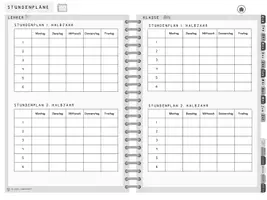 Vorschau - Lehrpläne/Lehrermaterial - 📓 Digitaler Lehrerkalender 2026/2027 – Schlicht, übersichtlich & alltagserprobt Black & White - Seite 3