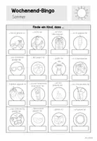 Vorschau - Arbeitsblätter - Wochenend-Bingo (Sommer) - Seite 1