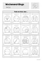 Vorschau - Arbeitsblätter - Wochenend-Bingo (Herbst) - Seite 1