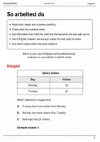 Vorschau - Arbeitsblätter - Basisscreening Englisch Klasse 7–8 Daten und Diagramme - Seite 1