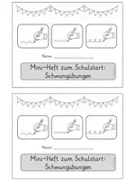 Vorschau - Arbeitsblätter - Mini-Heft Schulstart: Schwungübungen FREEBIE - Seite 1