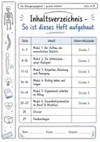 Vorschau - Stundenentwürfe - Tageslernsituation: Menschlicher Bewegungsapparat - Selbstlernheft Biologie - Rückenschmerzen vorbeugen - Seite 1