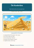Vorschau - Mal- und Bastelvorlagen - Die Wanderdüne – Lesespurgeschichte mit Rätselaufgaben (Klasse 8) - Seite 1